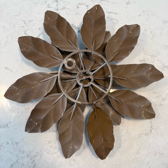 Distressed Floral Metal Wall Decor - Picture 5 of 5